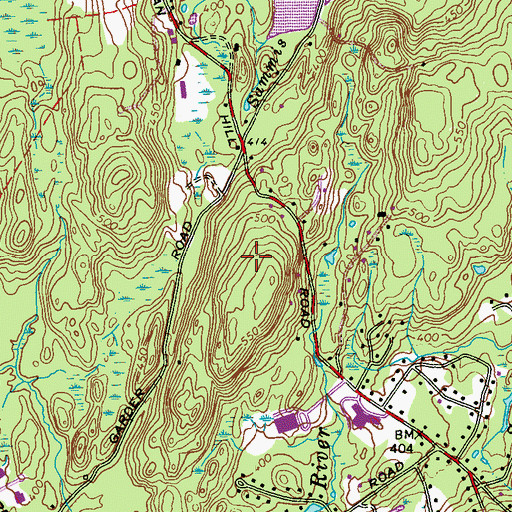 Topographic Map of Lanes Mine Nature Park, CT