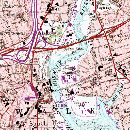 Topographic Map of Liberty Point, CT