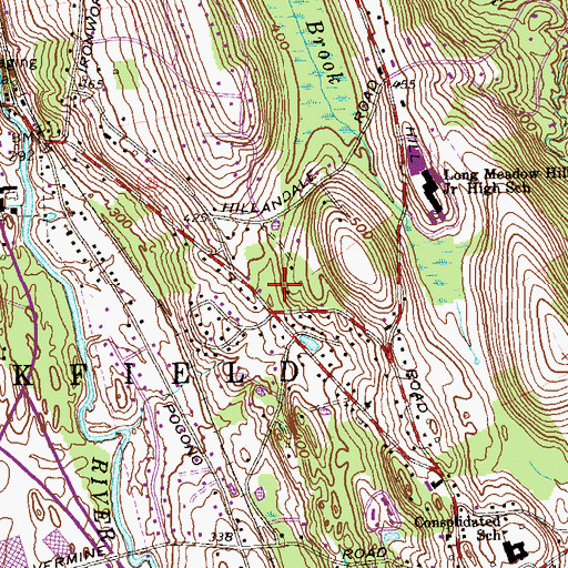 Topographic Map of Lions Park, CT