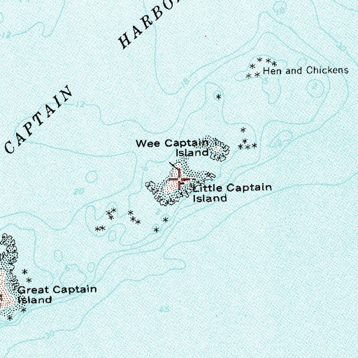 Topographic Map of Little Captain Island, CT