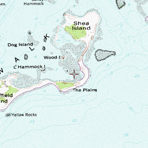 Topographic Map of Little Hammock Island, CT