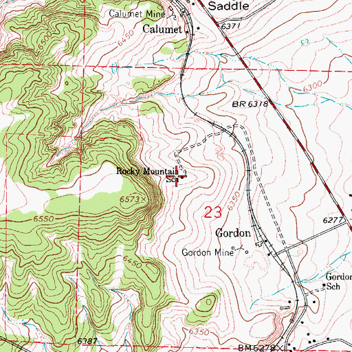 Topographic Map of Rocky Mountain School, CO