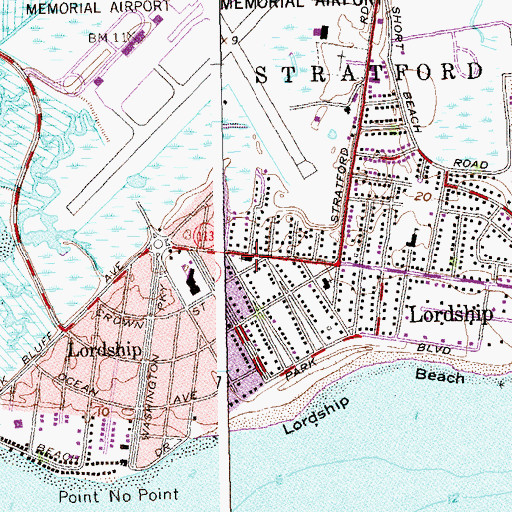 Topographic Map of Lordship Community Church, CT