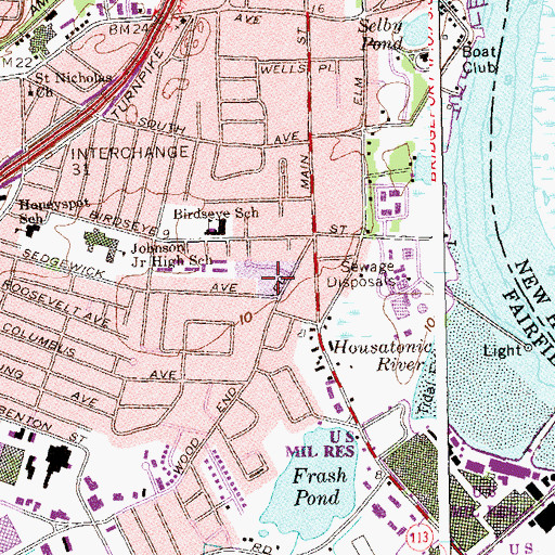 Topographic Map of Low Park, CT