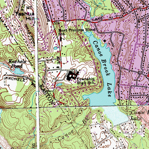 Topographic Map of Madison Middle School, CT