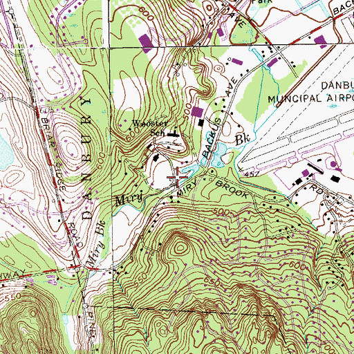 Topographic Map of Maimonides Academy of Western, CT