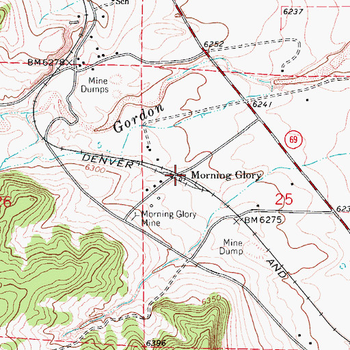 Topographic Map of Morning Glory, CO