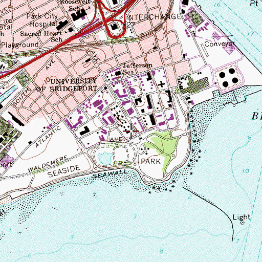Topographic Map of Marina Park Historic District, CT