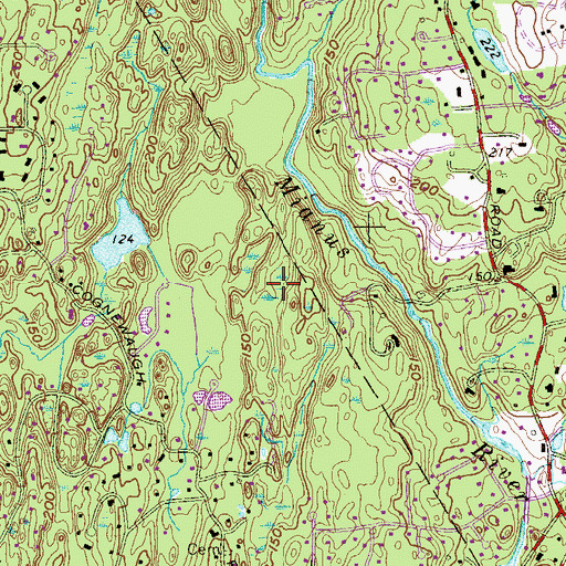Topographic Map of Mianus River State Park, CT