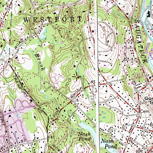 Topographic Map of Mid Fairfield Youth Museum, CT