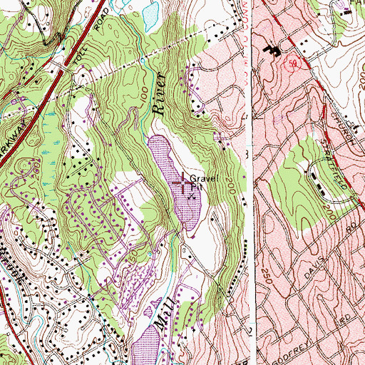 Topographic Map of Lake Mohegan, CT