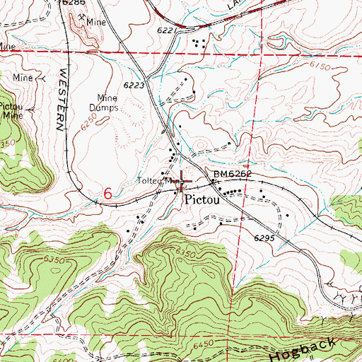 Topographic Map of Toltec Mine, CO