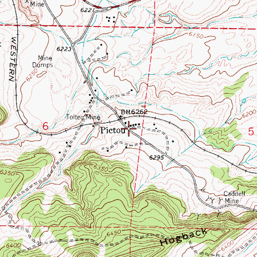 Topographic Map of Pictou, CO
