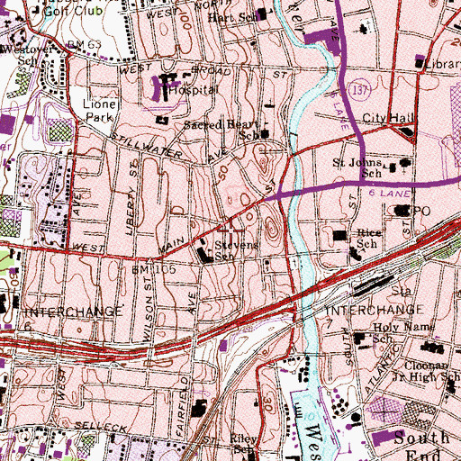 Topographic Map of New Hope Apostolic Church, CT