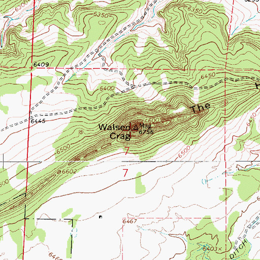 Topographic Map of Walsen Crag, CO