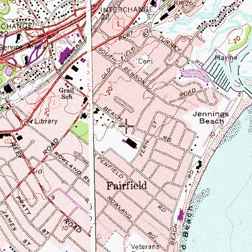 Topographic Map of Old Burying Ground, CT