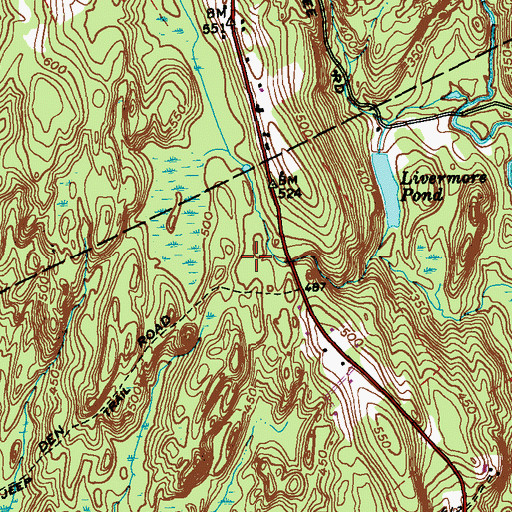 Topographic Map of Old Indian Cemetery, CT