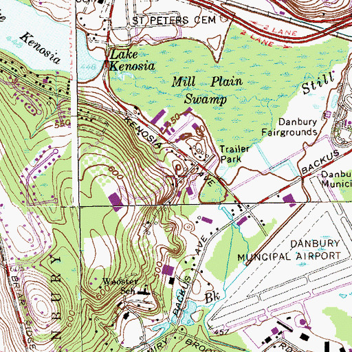 Topographic Map of Orchard Industrial Park, CT