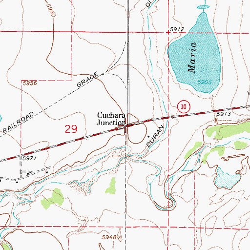 Topographic Map of Cuchara Junction, CO