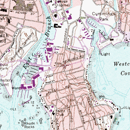 Topographic Map of Our Lady Star of the Sea School, CT