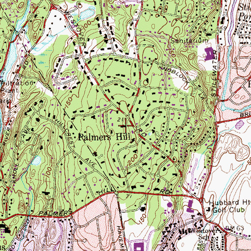 Topographic Map of Palmer Hill, CT