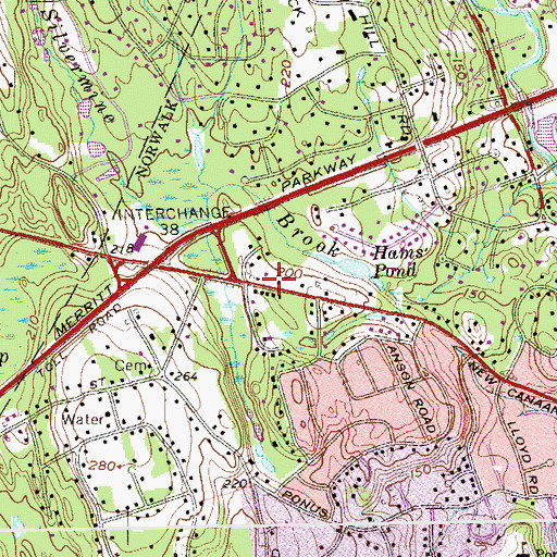 Topographic Map of Parkway Christian Academy, CT