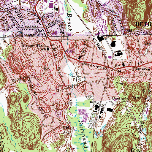 Topographic Map of Parloa Field, CT