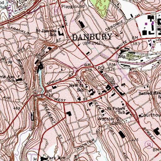 Topographic Map of Philadelphia Church, CT