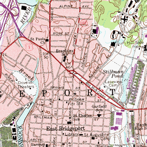 Topographic Map of Pixlee Tavern (historical), CT