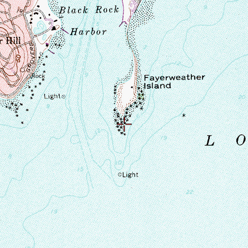 Topographic Map of Point Rocks, CT