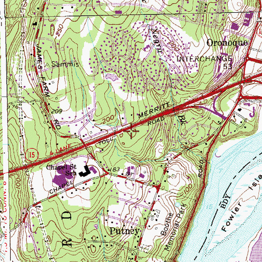 Topographic Map of Prospect Hill, CT