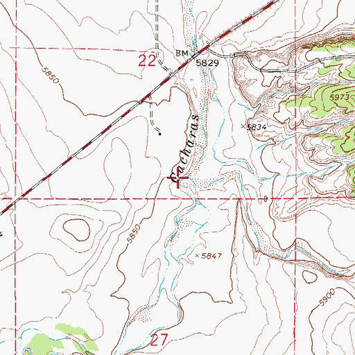 Topographic Map of Santa Clara Creek, CO