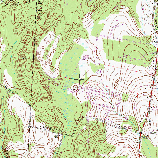Topographic Map of Ridgefield Golf Course, CT