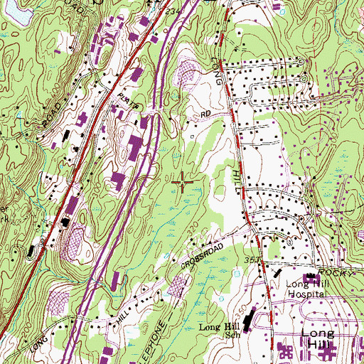 Topographic Map of Rolling Ridge Commercial Park, CT