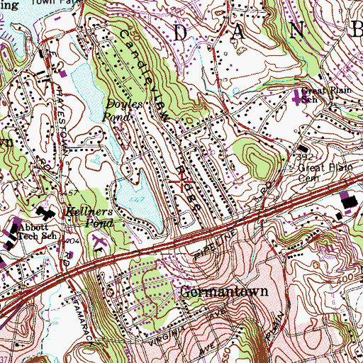 Topographic Map of Ruth A Haas Library, CT