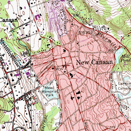 Topographic Map of Saint Aloysius School, CT