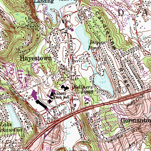 Topographic Map of Saint Anthonys Maronite Rite Church, CT
