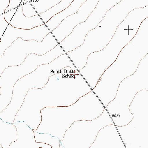 Topographic Map of South Butte School, CO