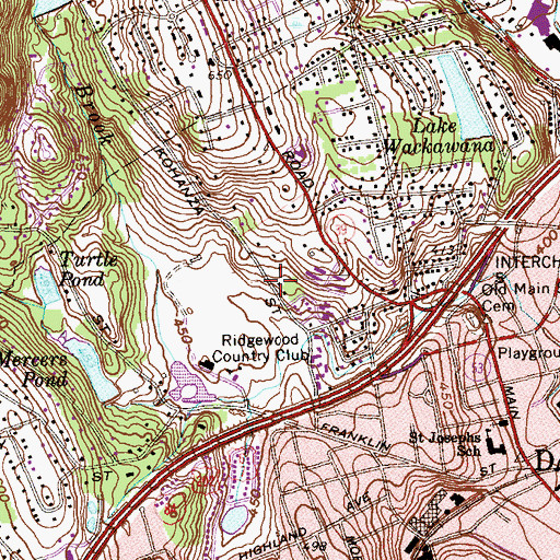 Topographic Map of Saint George Antiochian Church, CT