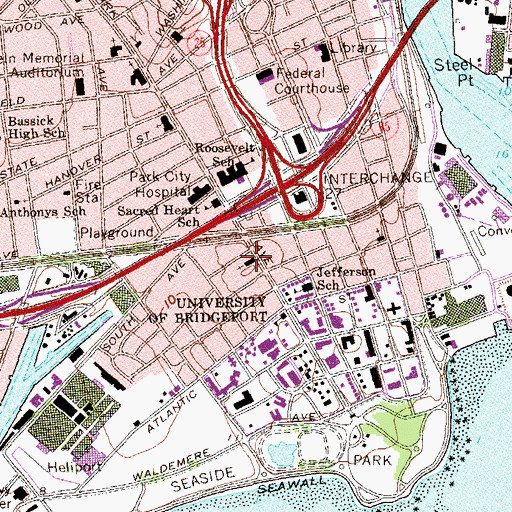 Topographic Map of Saint George Catholic Church, CT