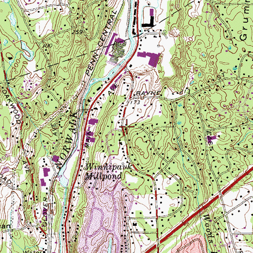 Topographic Map of Saint George Greek Orthodox Church, CT