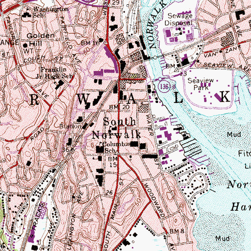 Topographic Map of Saint Josephs Church, CT