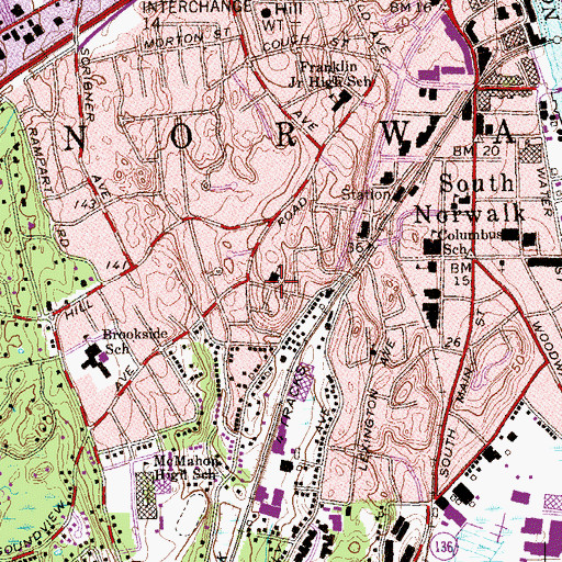 Topographic Map of Saint Ladislaus Church, CT