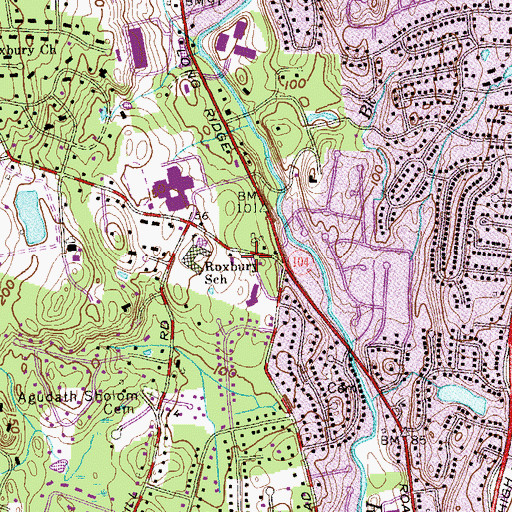 Topographic Map of Saint Leos Catholic Church, CT
