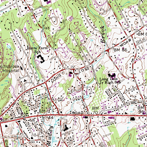 Topographic Map of Saint Luke Church, CT