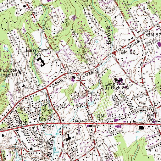 Topographic Map of Saint Luke School, CT
