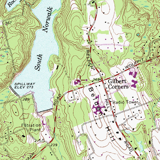 Topographic Map of Saint Matthews Episcopal Church, CT