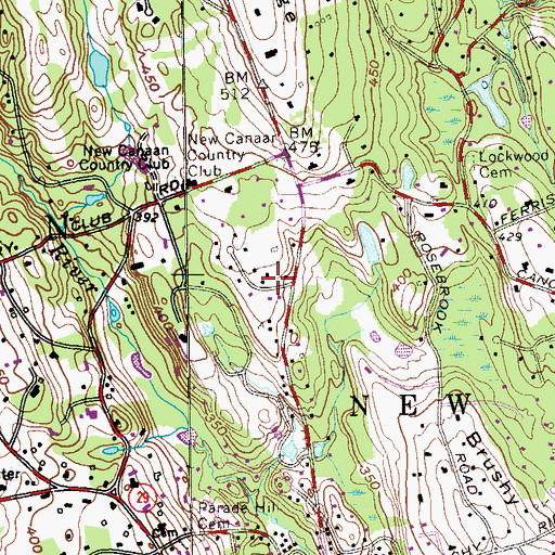 Topographic Map of Saint Michaels Lutheran Church, CT