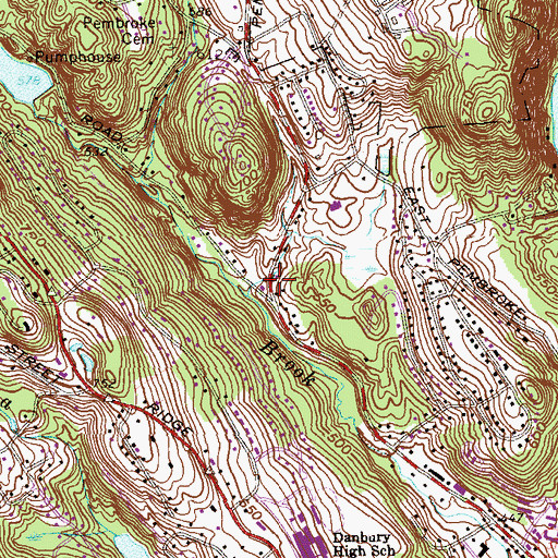 Topographic Map of Saint Nicholas Catholic Church, CT