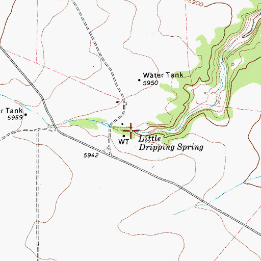 Topographic Map of Little Dripping Spring, CO